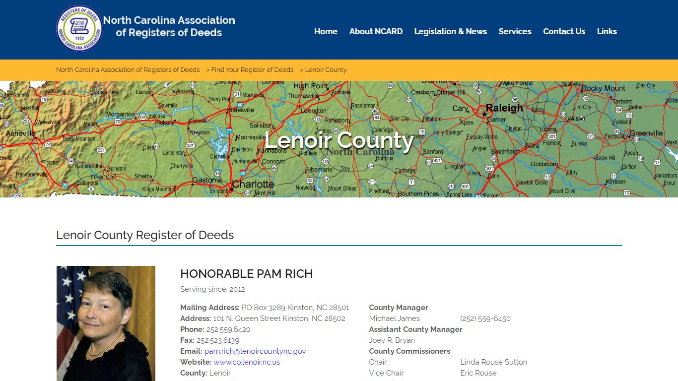Lenoir County – North Carolina Association of Registers of Deeds