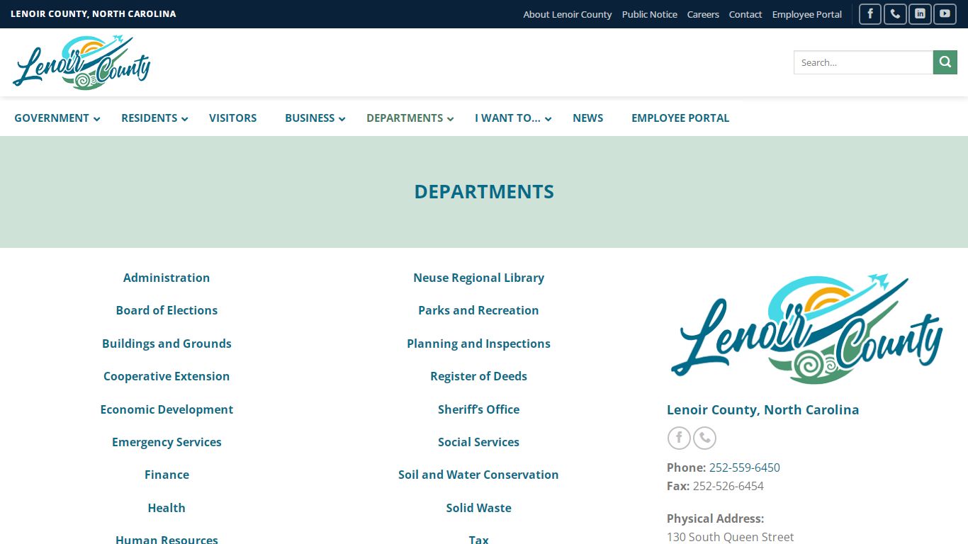 Departments – Lenoir County, North Carolina | Official Website